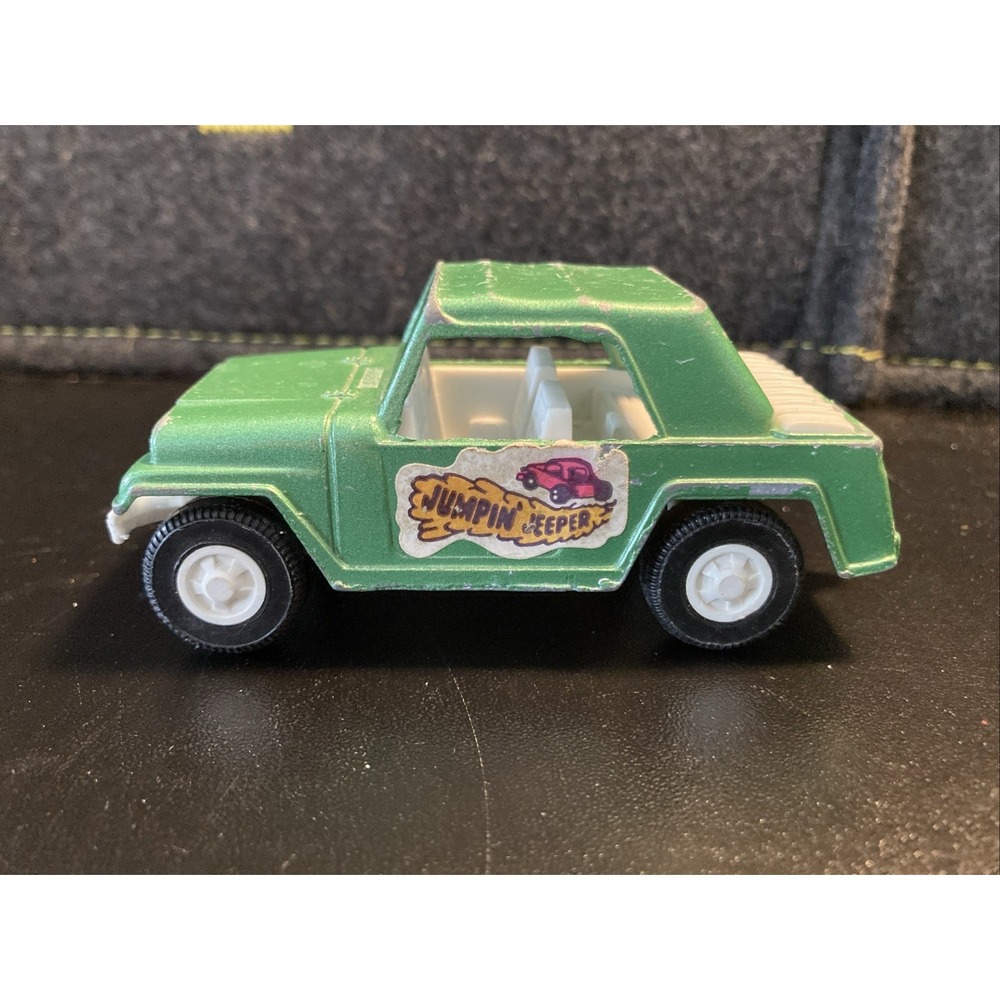 Tootsietoy Toy "Jeepster"‎ Jumpin Jeeper Willys Green Vintage 1970 Diecast